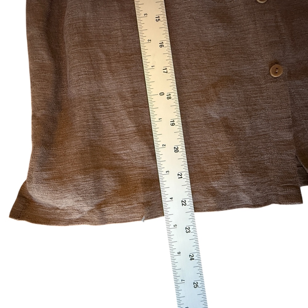 Eileen Fisher Brown Linen Shirt Women’s Size XS - Picture 10 of 11